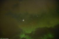 Offene Meeresstrecke: Folda mit Polarlicht