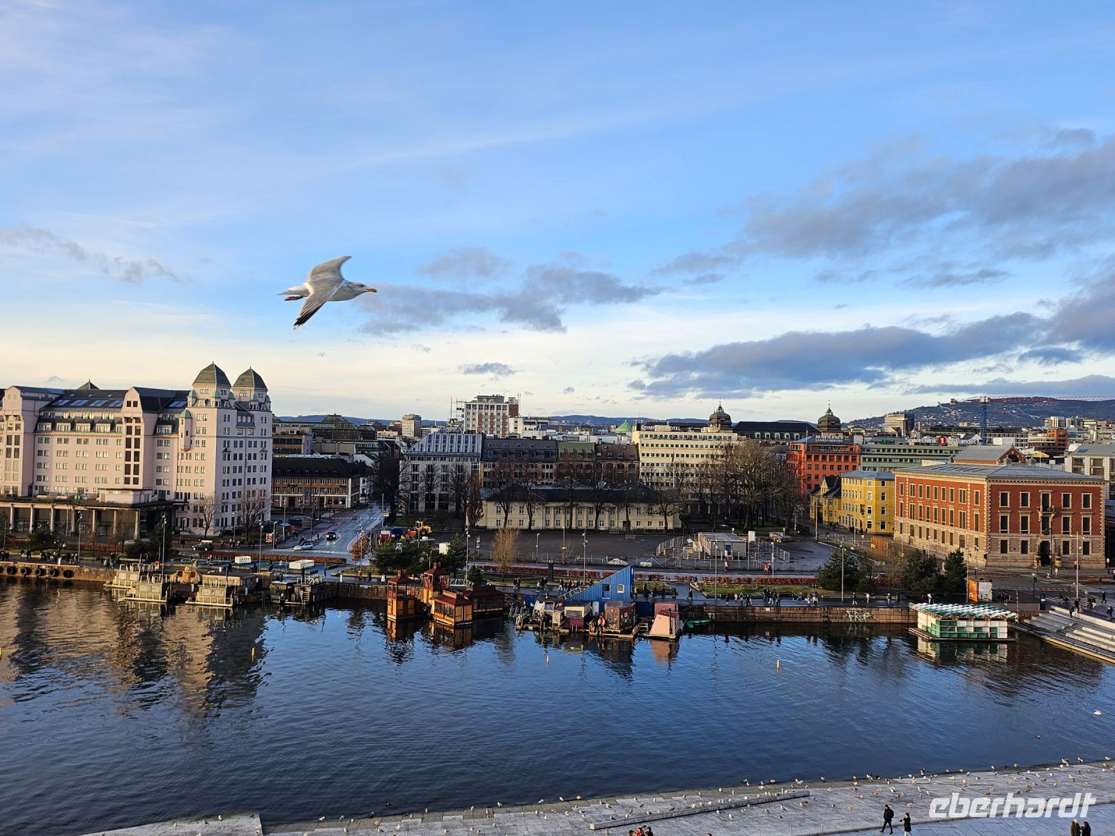 Blick über Oslo vom Dach der Oper