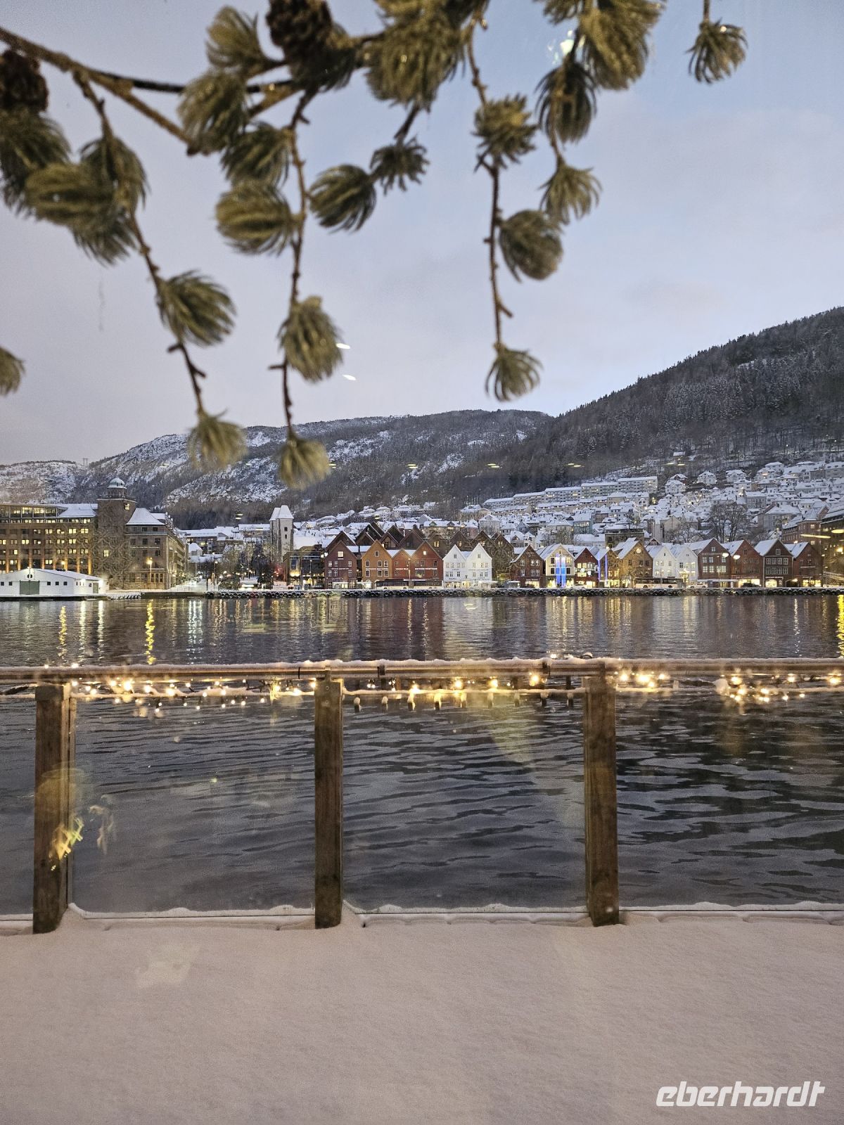 Frühstück mit Blick auf Brygge