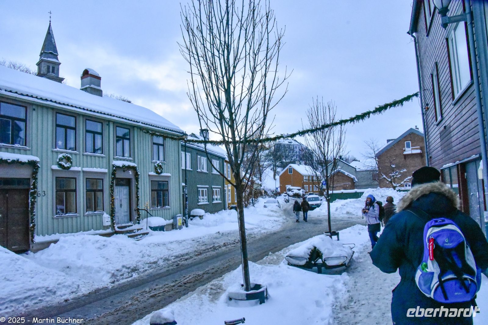 Trondheim - Stadtteil Bakklandet (tiefverschneit! nicht selbstverständlich)