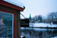 Trondheim - Stadtteil Bakklandet - Gamle Bybron (Alte Stadtbrücke) über den Nidelven (Fluss Nid)