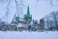 Trondheim - UNESCO Weltkulturerbe Nidarosdom; Nidaros = an der Mündung des Flusses Nid