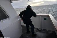Hurtigruten MS Kong Harald plötzlich im Sturm