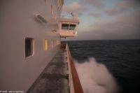 Hurtigruten MS Kong Harald plötzlich im Sturm