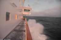 Hurtigruten MS Kong Harald plötzlich im Sturm