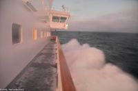 Hurtigruten MS Kong Harald plötzlich im Sturm