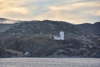 Das Agdenes fyr (Leuchtturm) markiert die Einfahrt in den Trondheimfjord