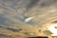 Polare Stratosphäenwolken - Perlmuttwolken - sie entstehen in Höhen von 20 - 30 km (!) und bei Temperaturen unter -78°C
