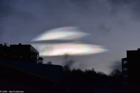 Polare Stratosphäenwolken - Perlmuttwolken - sie entstehen in Höhen von 20 - 30 km (!) und bei Temperaturen unter -78°C