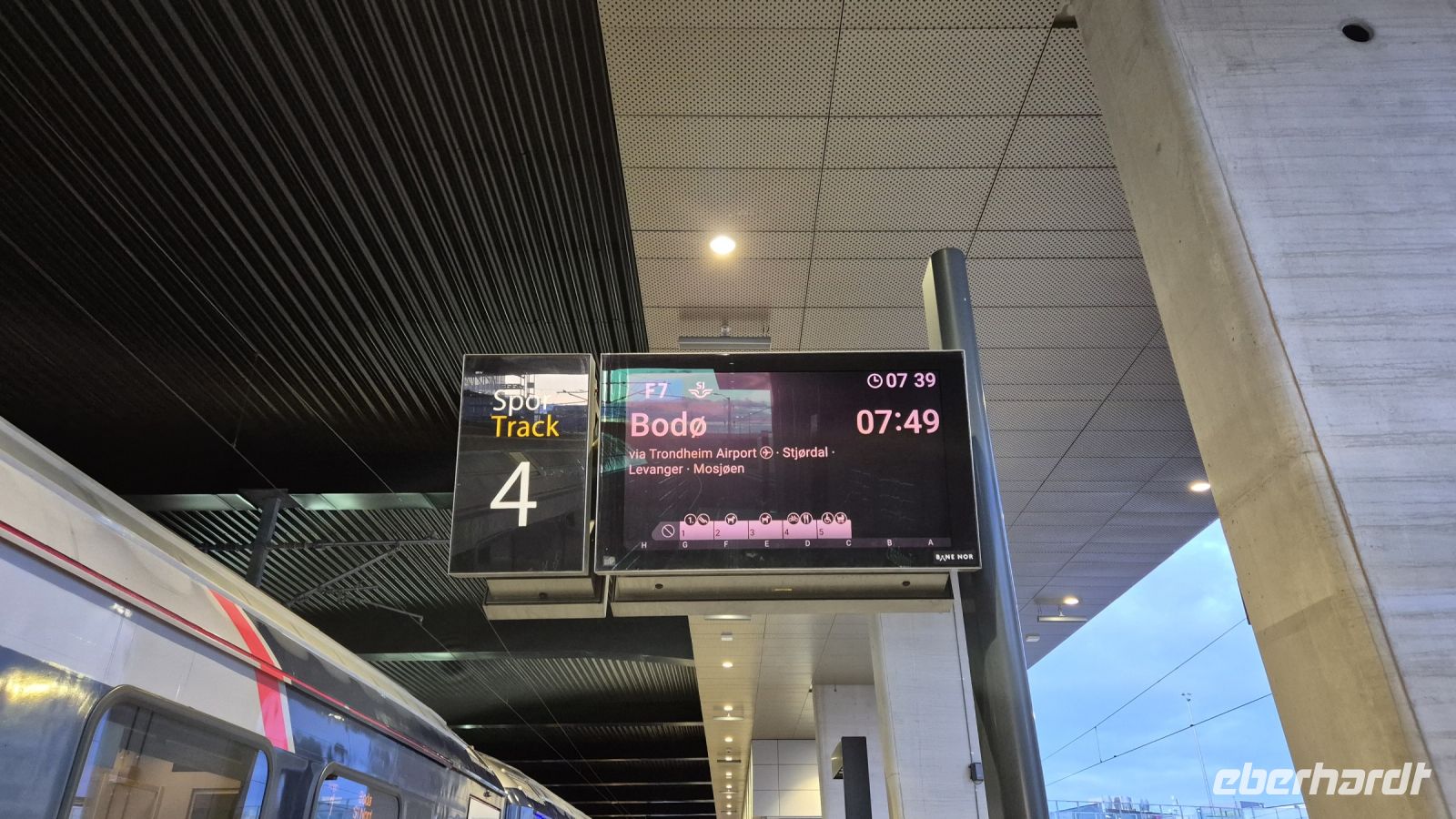 Zugfahrt mit der Nordlandsbahn