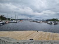 Sundsvall mit Blick auf die Sundsvall-Brücke