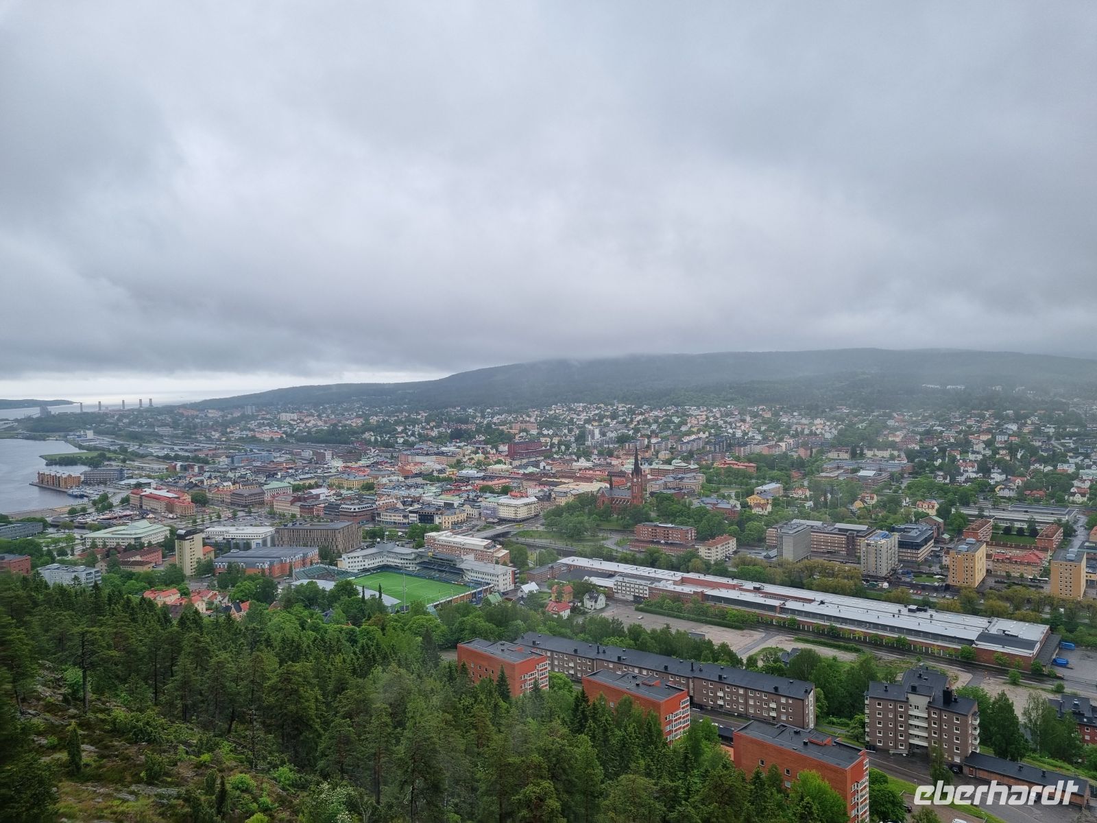 Sundsvall - Ausblick vom Nördlichen Stadtberg (Norra Stadsberget)