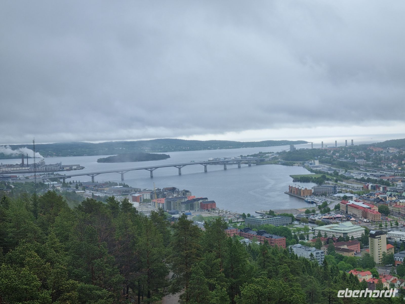 Sundsvall - Ausblick vom Nördlichen Stadtberg (Norra Stadsberget)