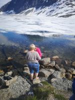 Die Mutigsten auf dem Weg zum Wasser  