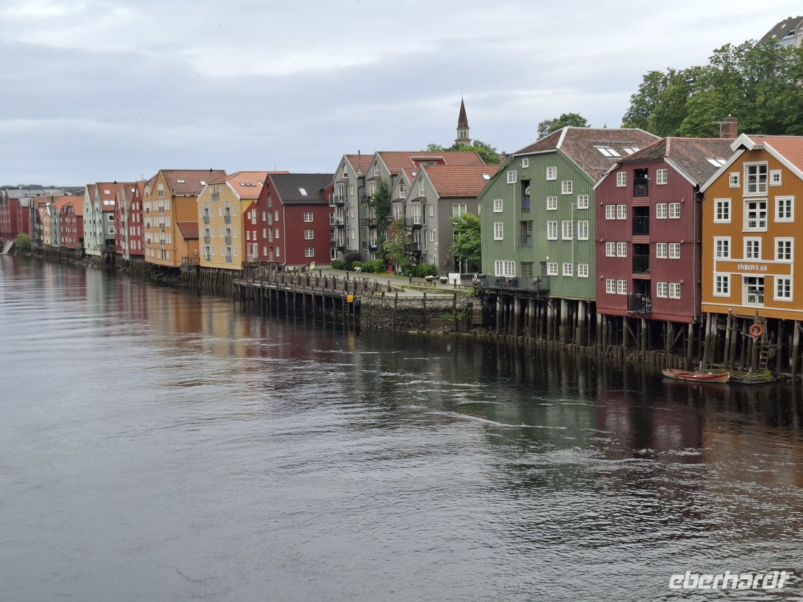 alte Speicherhäuser am Nidelven in Trondheim