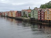 alte Speicherhäuser am Nidelven in Trondheim