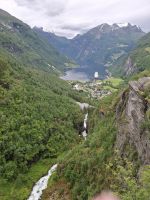 Blick auf Geiranger von oben