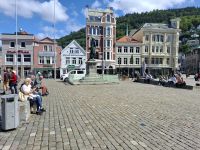 Marktplatz am Hafen von Bergen