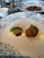 feines Abendessen auf dem Schiff