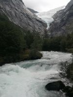 Oben noch Eis, unten schon Wasser.....