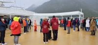 Treffen mit Expeditionsteam auf Deck 9