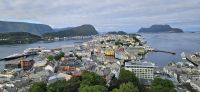 Blick von der Aksla Treppe auf Alesund 