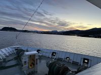 morgens an Bord der MS Nordlys