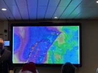 wegen Sturmwarnung muss die Route geändert werden 