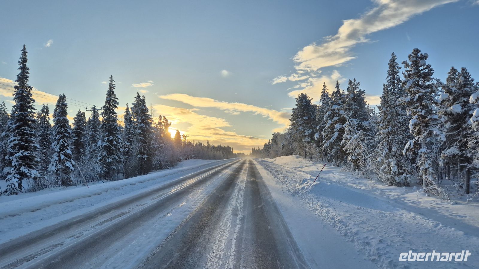 Fahrt von Kiruna nach Umeå