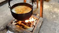 351 Lofoten, Wikingermuseum Borg, unsere Wikingersuppe