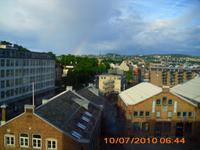 Regenbogen über Trondheim