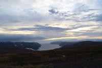 Nachts am Fjord vor dem Nordkap