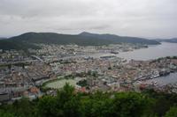 Blick vom Fløyen auf Bergen