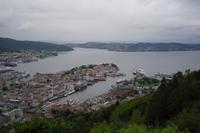 Blick vom Fløyen auf Bergen