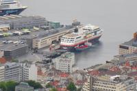 Blick vom Fløyen auf Bergen