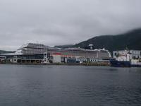 Kreuzfahrtschiff der MSC in Bergen