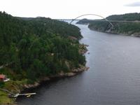 Blick auf neue Svinesundbrücke