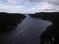 Blick auf neue Svinesundbrücke