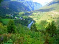 Blick auf Luster am Lustrafjord