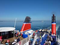 Fahrt durch Große Belt Brücke