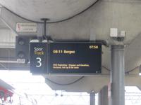 Anzeige im Osloer Bahnhof