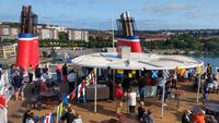 458 Göteborg, Fähre Stena Scandinavika, Spektakuläres Drehmanöver
