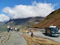 Stopp im Schnee oberhalb Geiranger