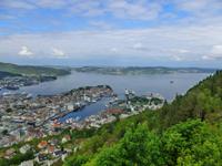 Aussicht vom Floyen auf Bergen