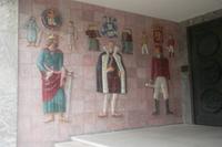 Zierkacheln am Eingang des Trondheimer 