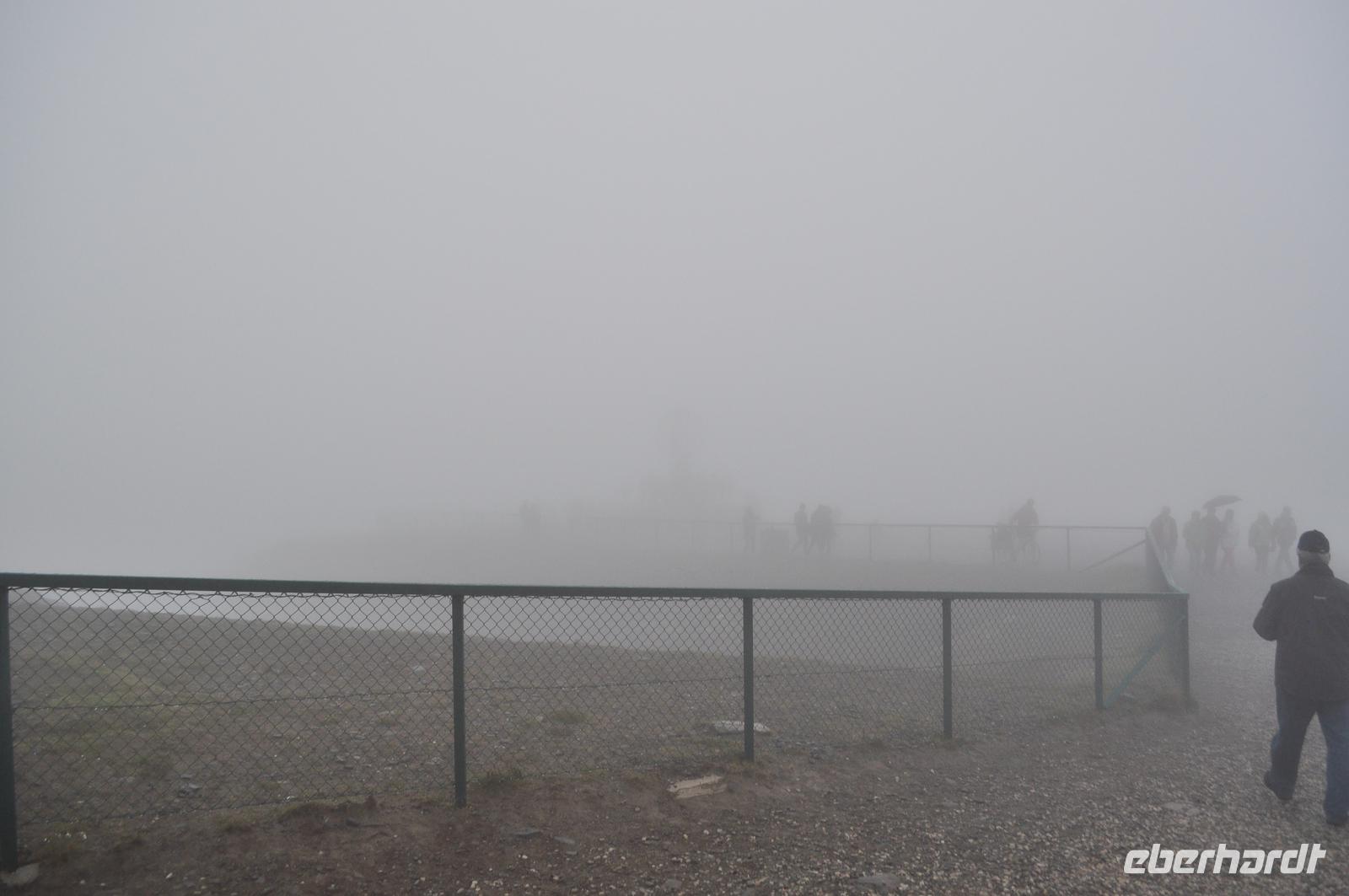 Das Nordkapp - absolut windstill - eine Seltenheit - dafür dicker Nebel