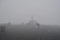Das Nordkapp - absolut windstill - eine Seltenheit - dafür dicker Nebel