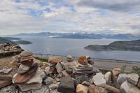 Kvænningsfjellet - Aussichtspunkt zum Gletscher Øksfjelljøkelen (im Hintergrund)