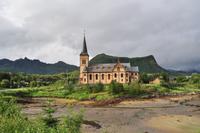 Die Kirche von Kabelvåg (Lofoten-Kathedrale)