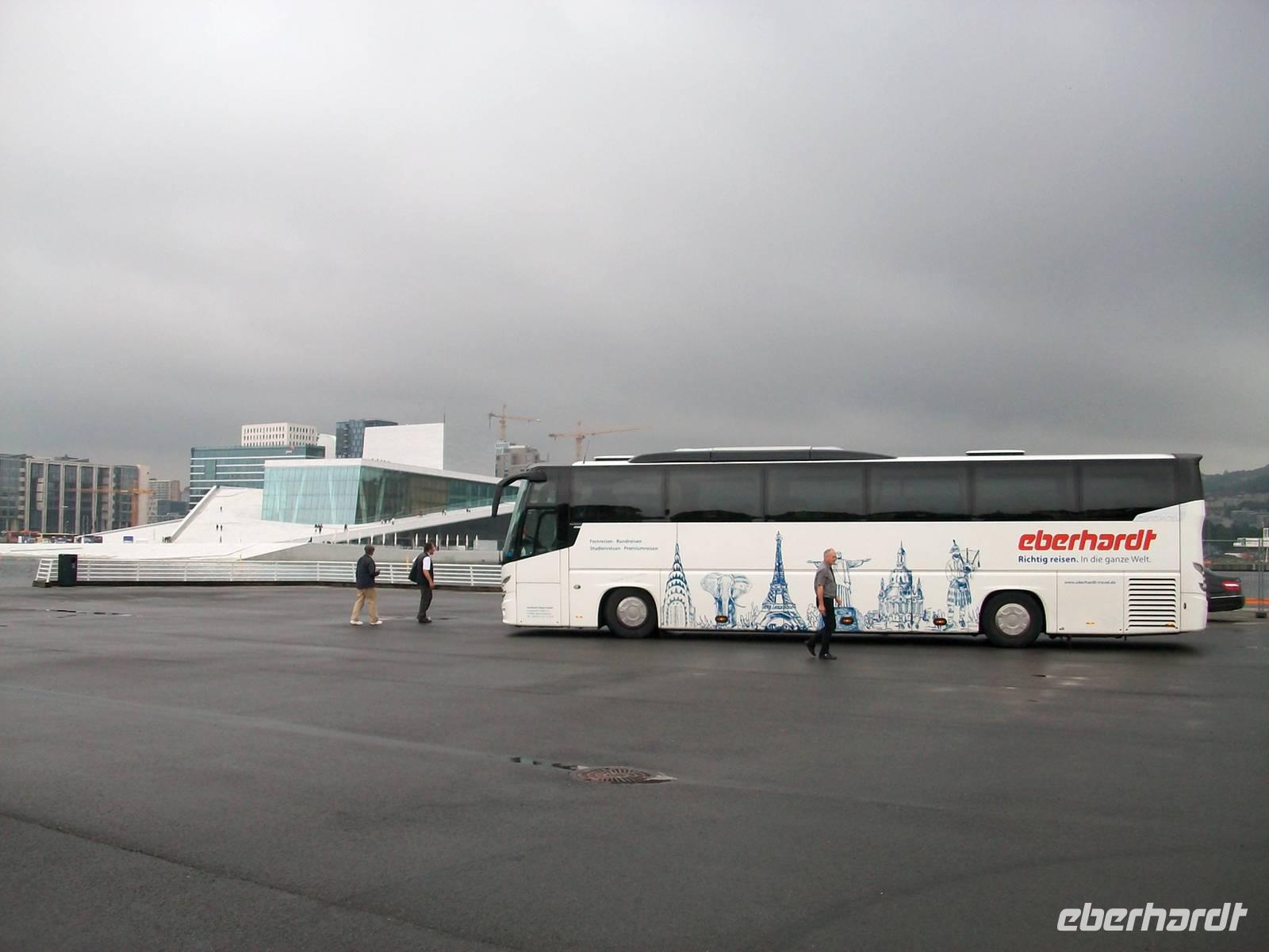 Unser Reisebus in Oslo